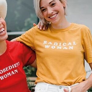Radical Woman Girl Gang Tee Mustard‎